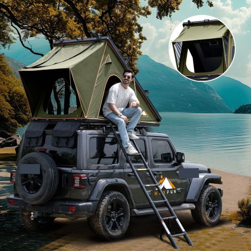 Explorer Rooftop Tent Hardshell with Luggage Racks&Replaceable Netting Rain Curtains, Truck Bed Tent for Camping Explorer Rooftop Tent Hardshell with Luggage Racks&Replaceable Netting Rain Curtains, Truck Bed Tent for Camping
